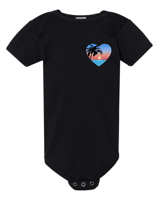 "Sunset Love" Baby Short Sleeve Onesie