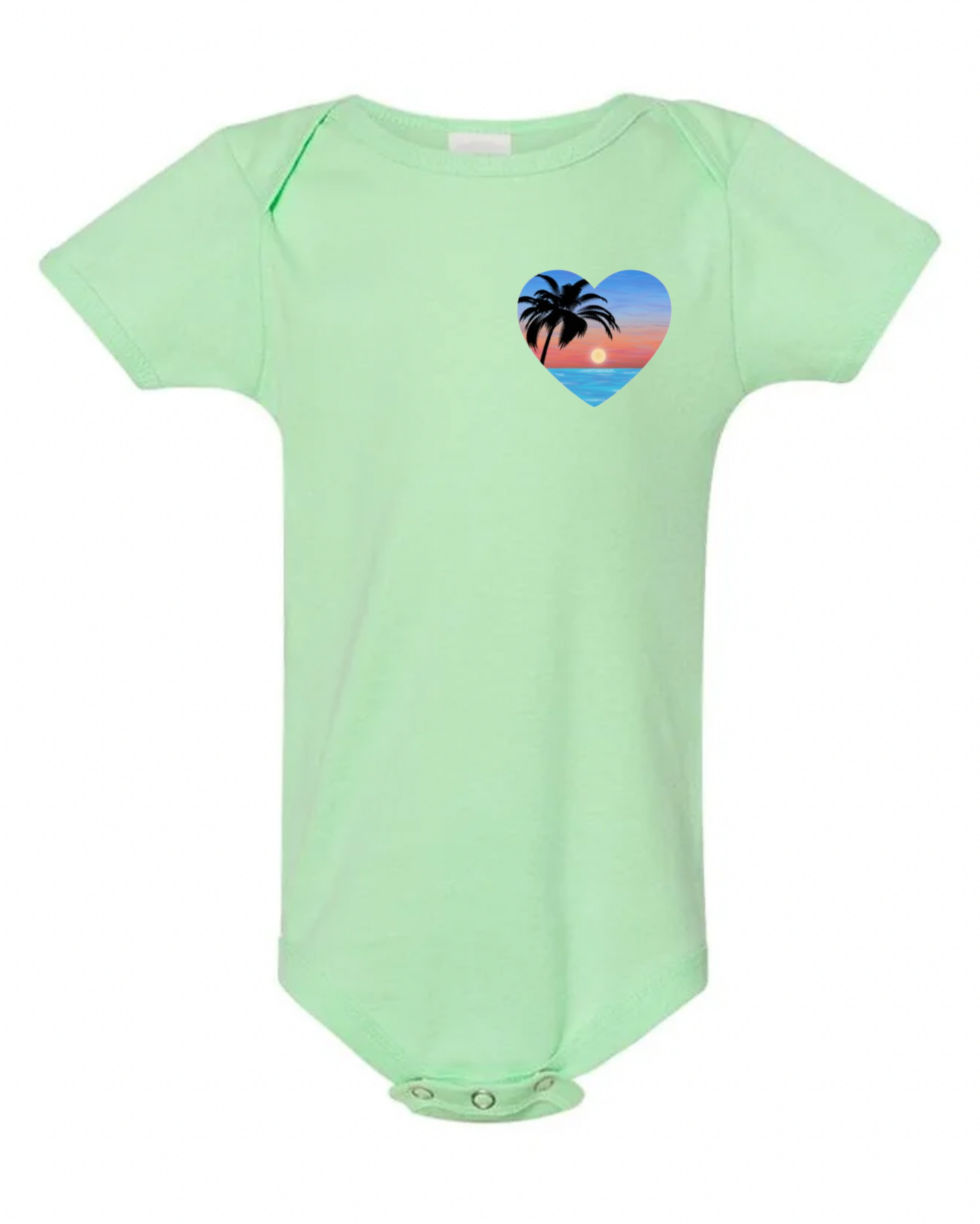 "Sunset Love" Baby Short Sleeve Onesie