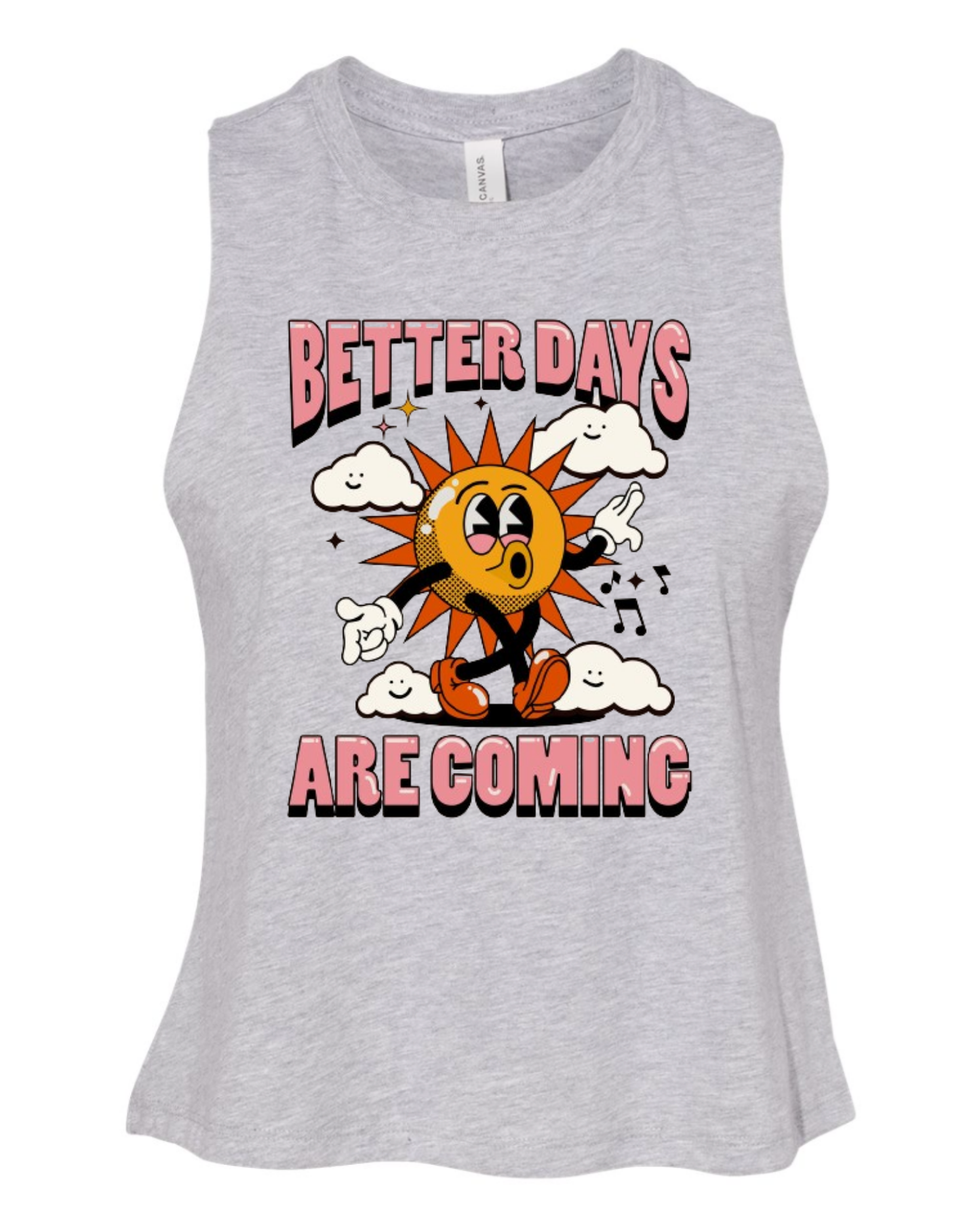 "Better Days Are Coming" Women's Racerback Crop Tank