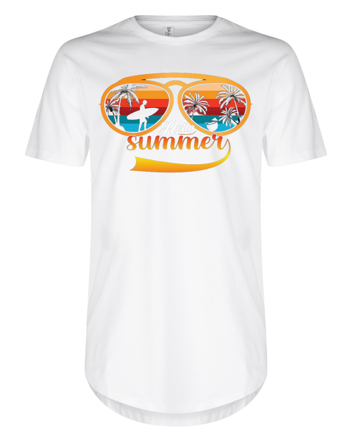 "Hello Summer" Men's Long T-Shirt