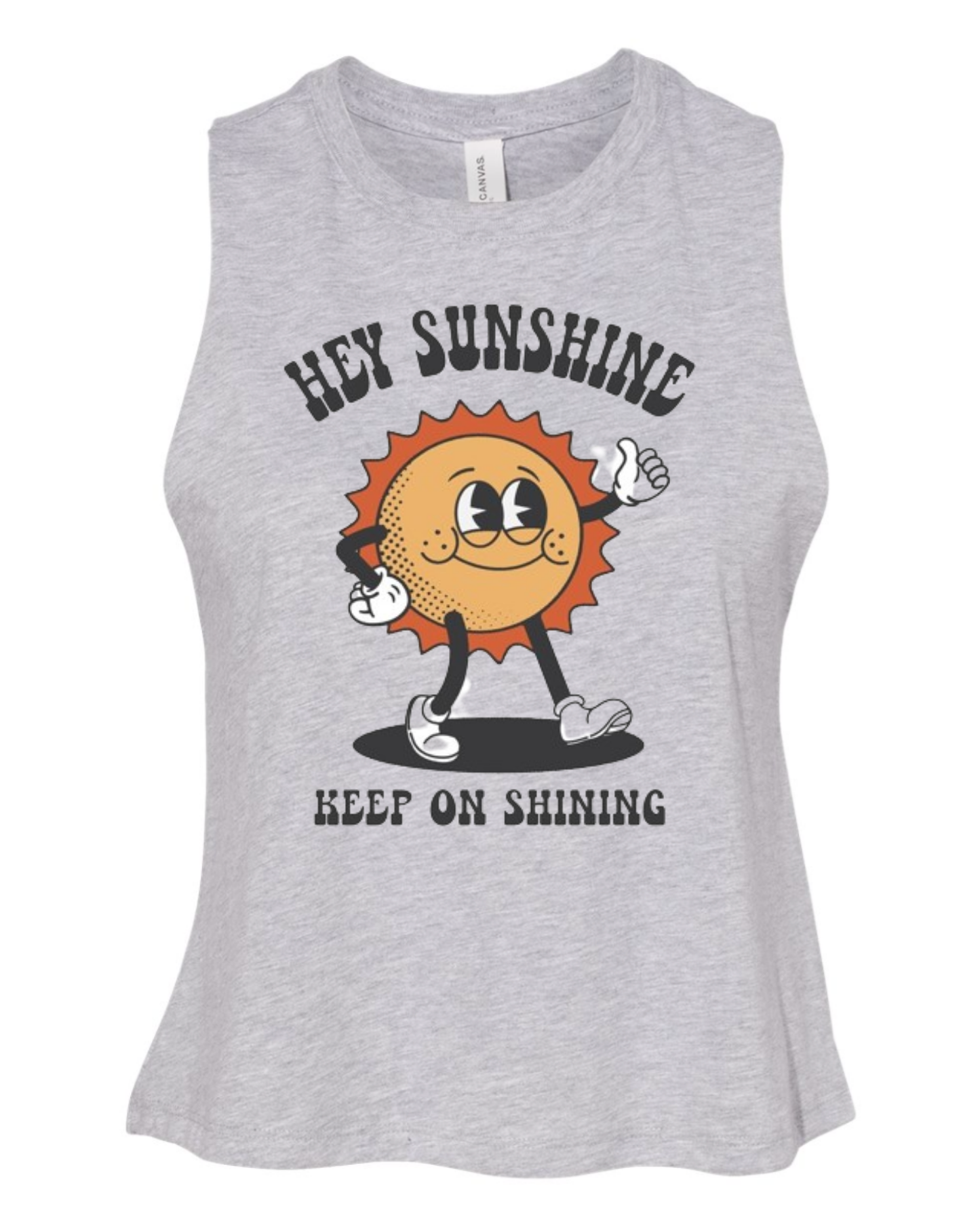 "Hey Sunshine" Women's Racerback Crop Tank