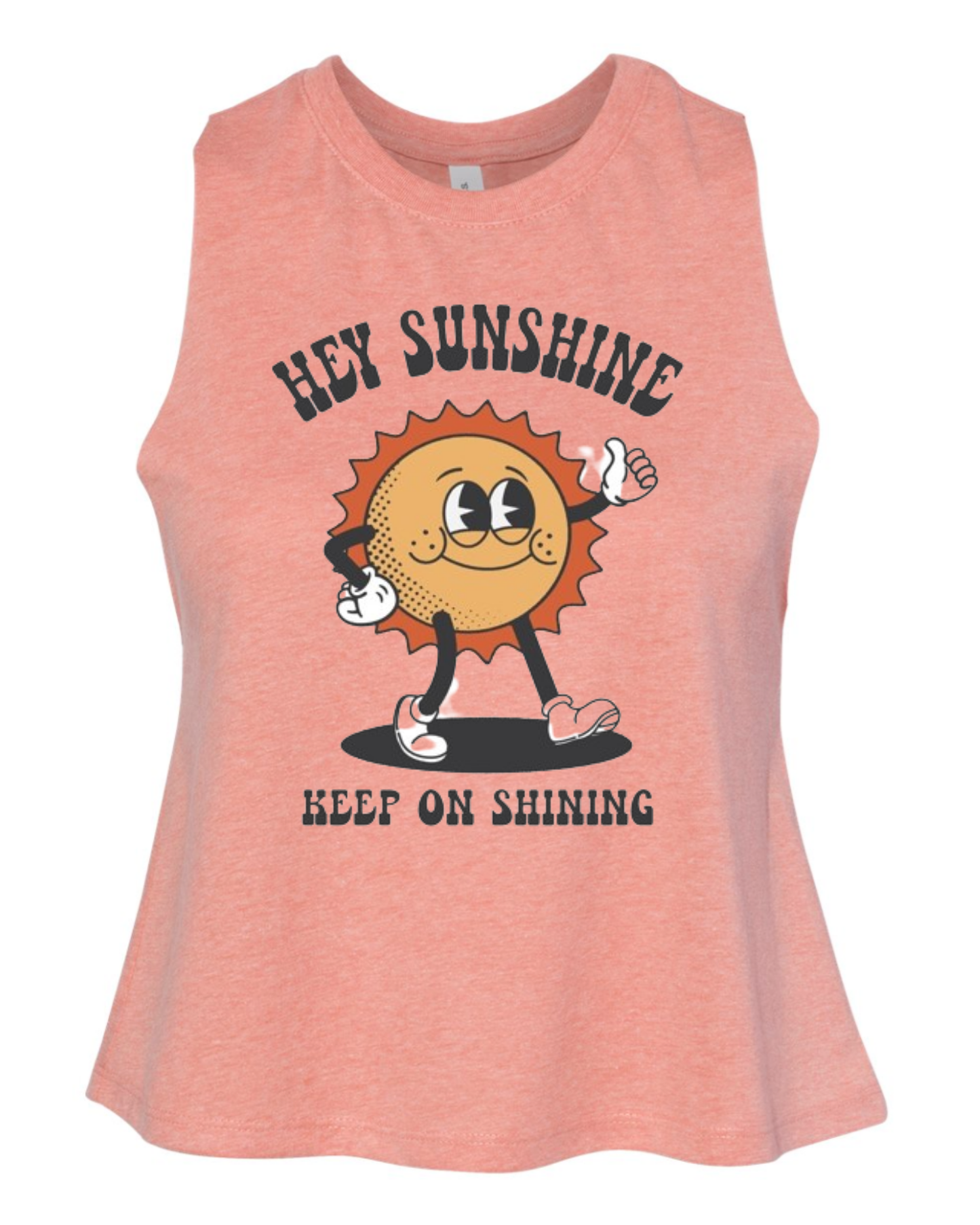 "Hey Sunshine" Women's Racerback Crop Tank