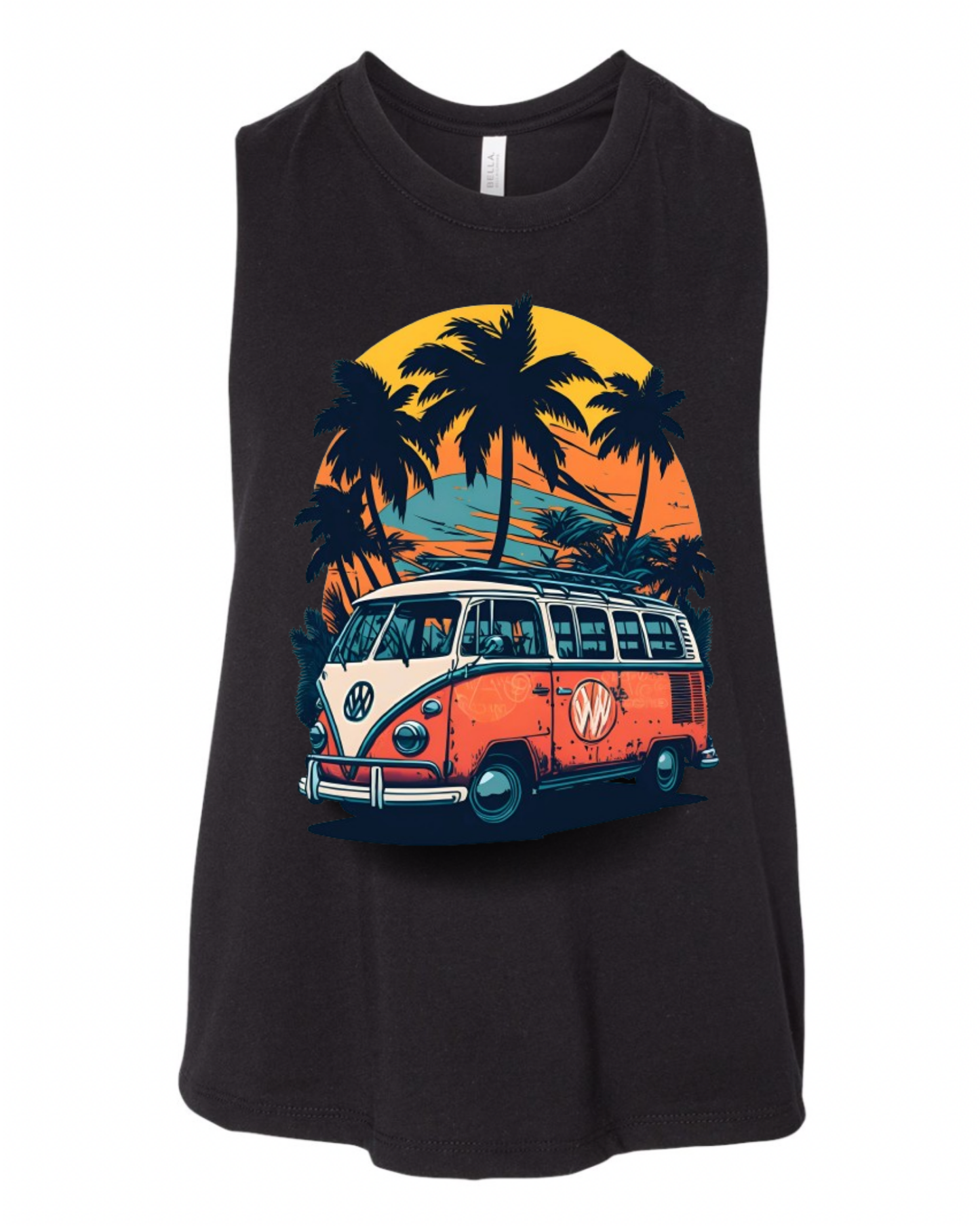 "Summer Vibes" Women's Racerback Crop Tank