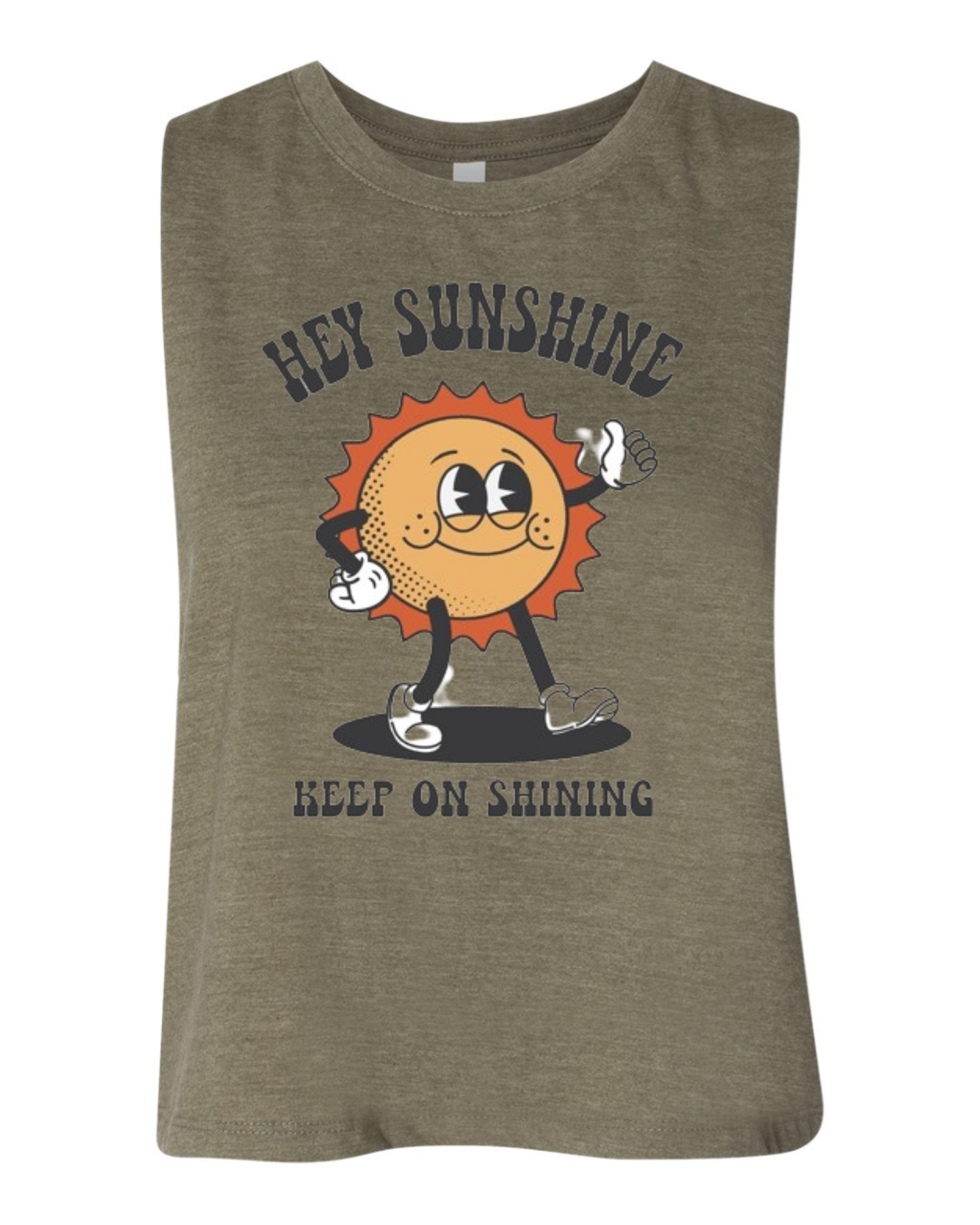 "Hey Sunshine" Women's Racerback Crop Tank