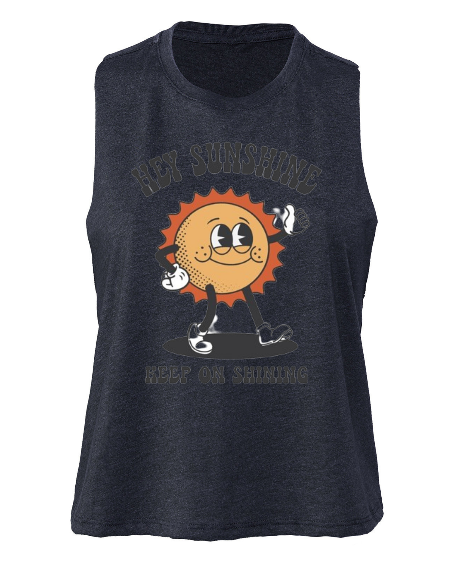 "Hey Sunshine" Women's Racerback Crop Tank