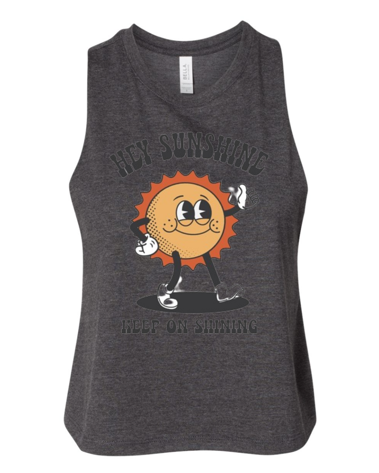 "Hey Sunshine" Women's Racerback Crop Tank