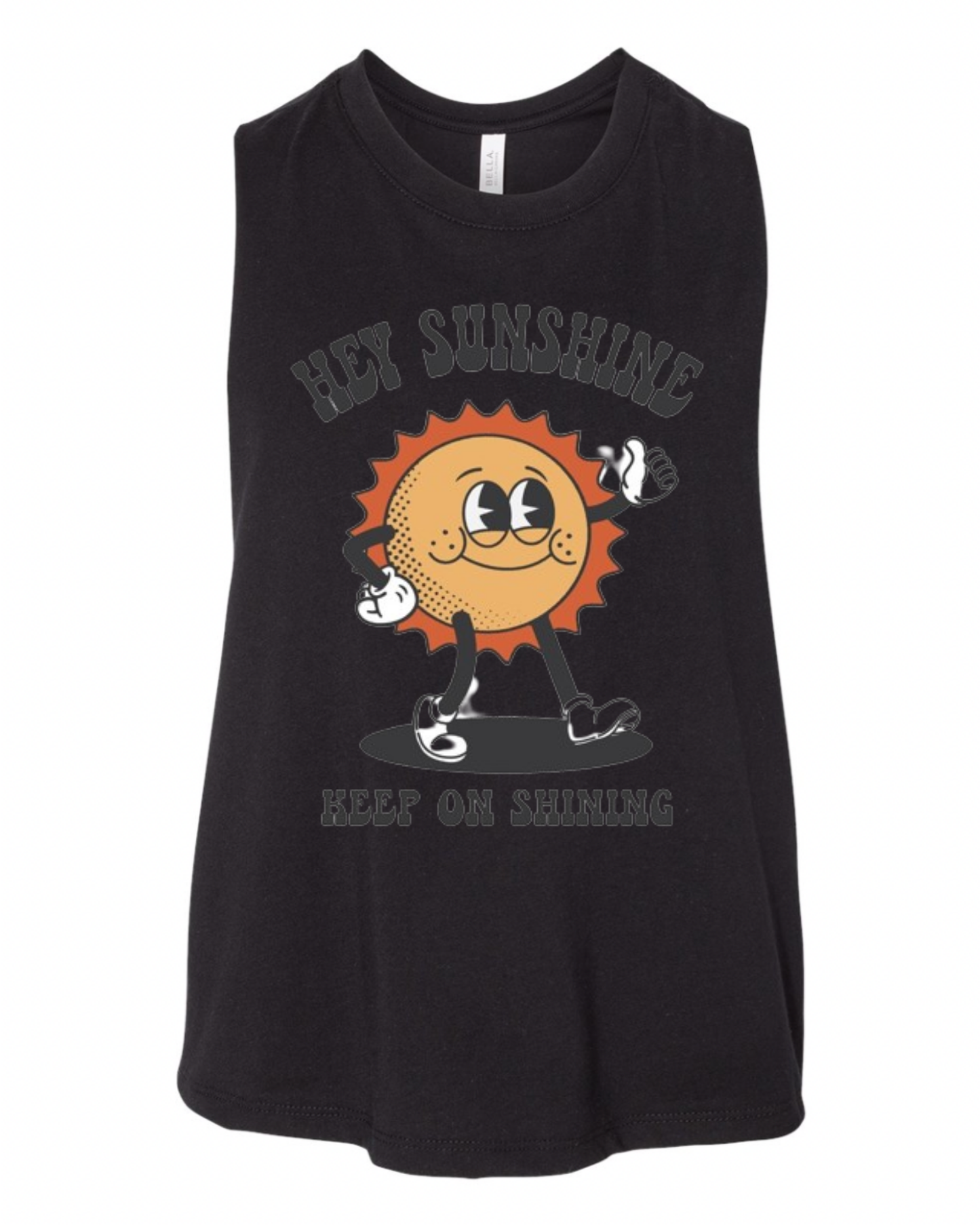 "Hey Sunshine" Women's Racerback Crop Tank