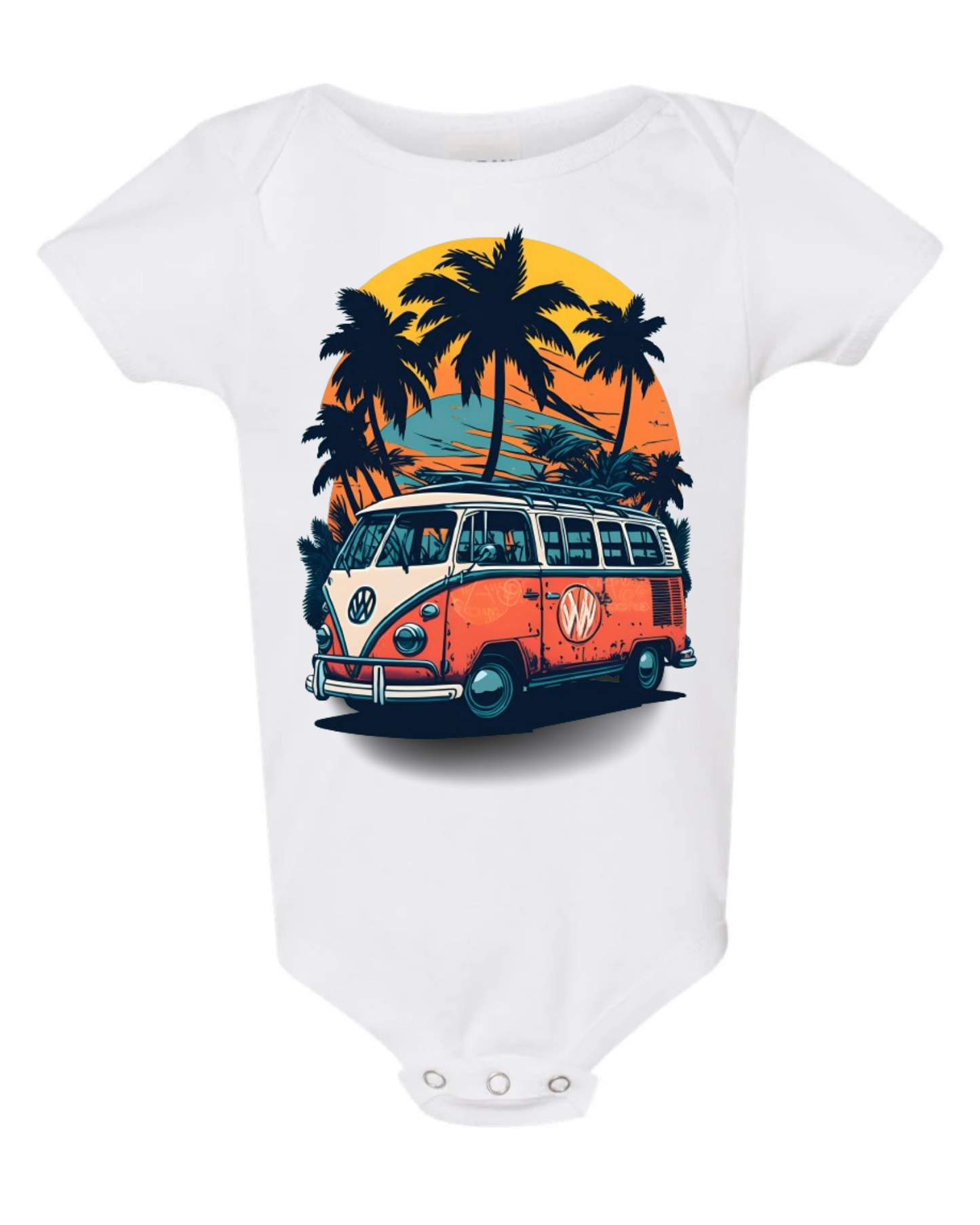 "Summer Vibes" Baby Short Sleeve Onesie