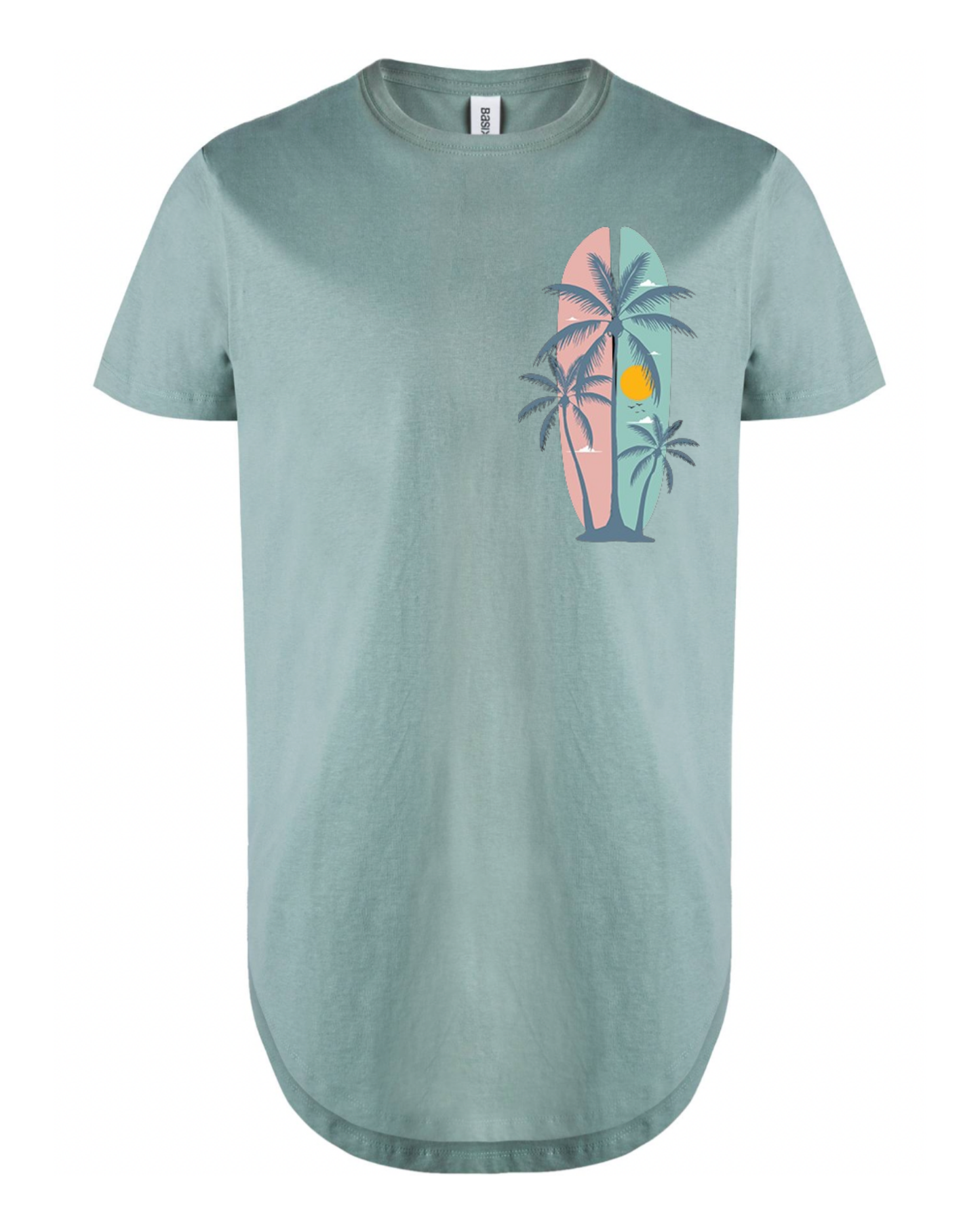 "Summer Palm Trees" Men's Long T-Shirt