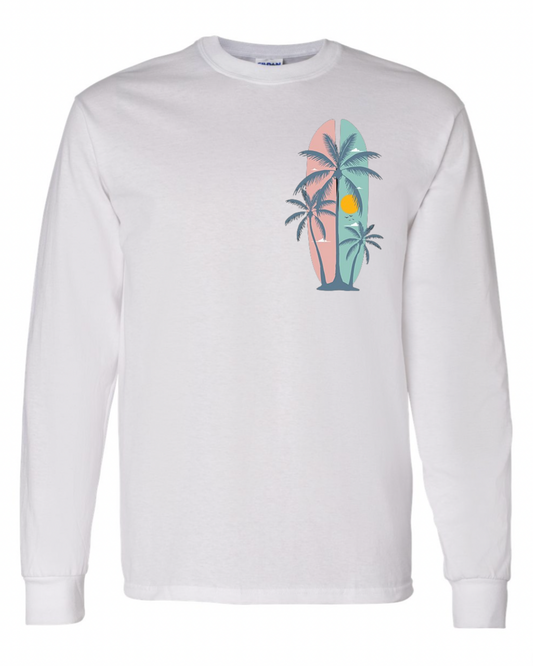 "Summer Palm Trees" Long Sleeve T-Shirt