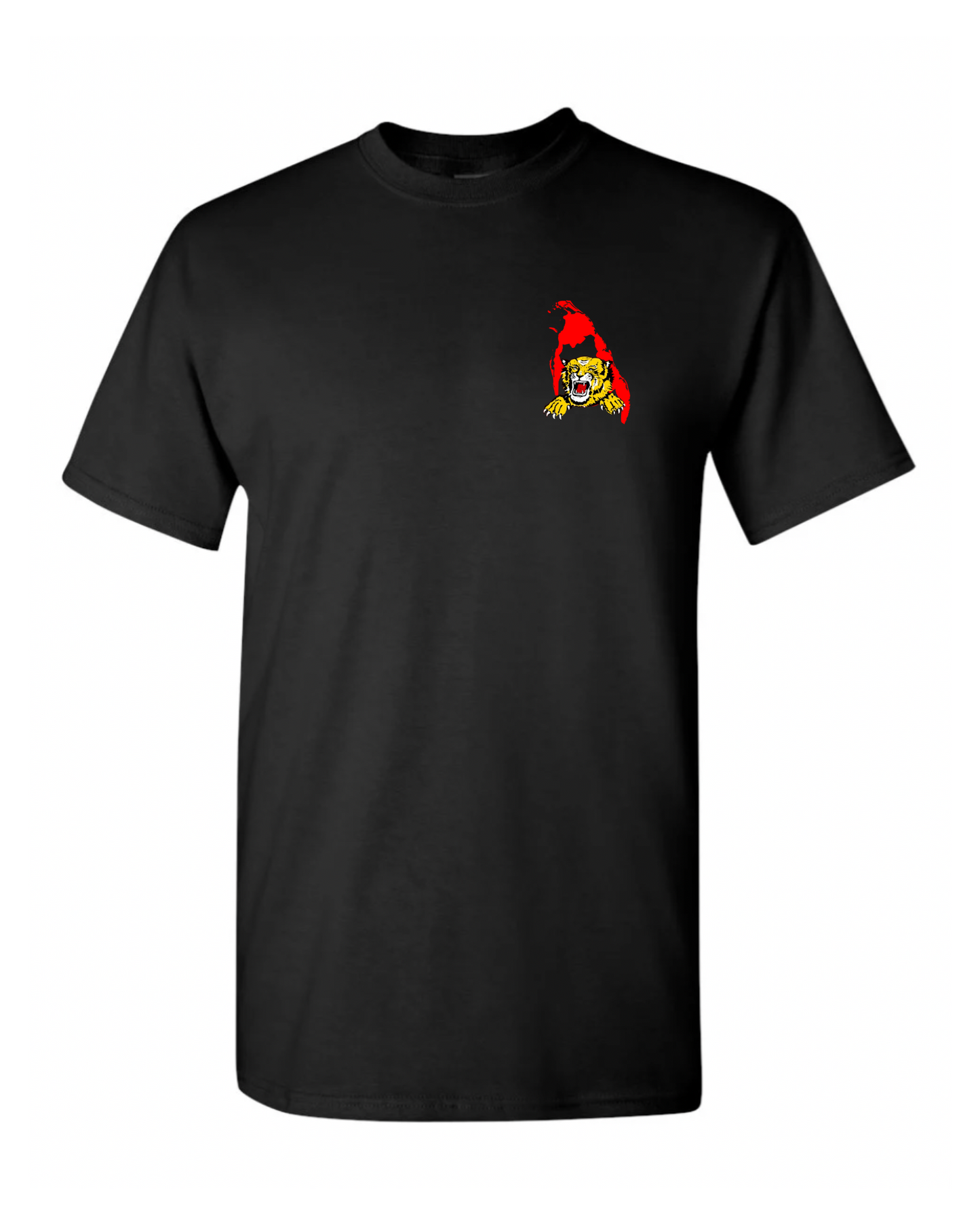 Tamil Eelam Map and Tiger Short Sleeve T-Shirt