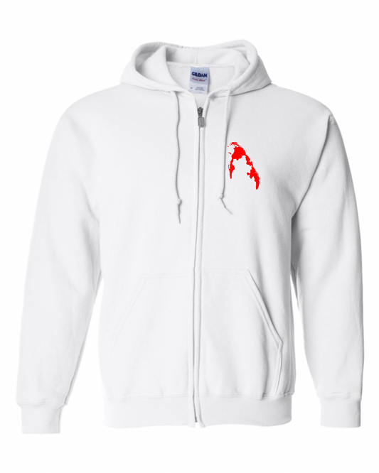 Tamil Eelam Map Zip-up Hooded Sweatshirt