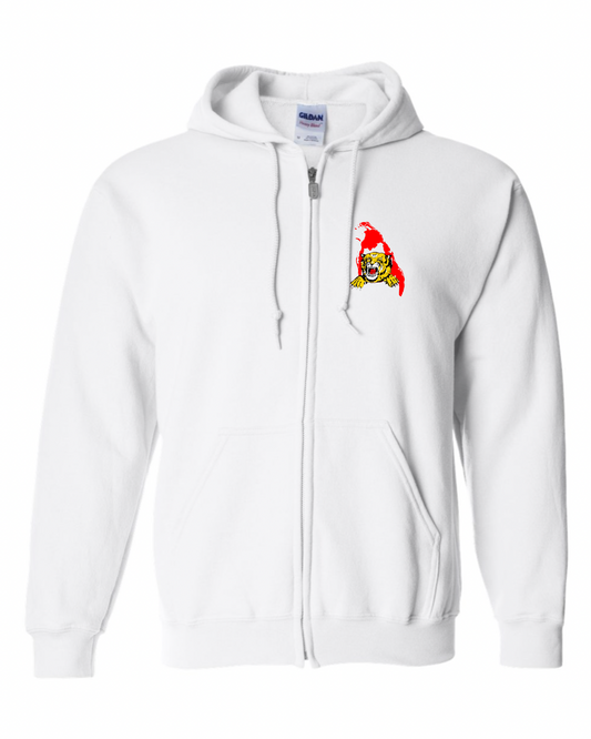 Tamil Eelam Map and Tiger Zip-Up Hooded Sweatshirt