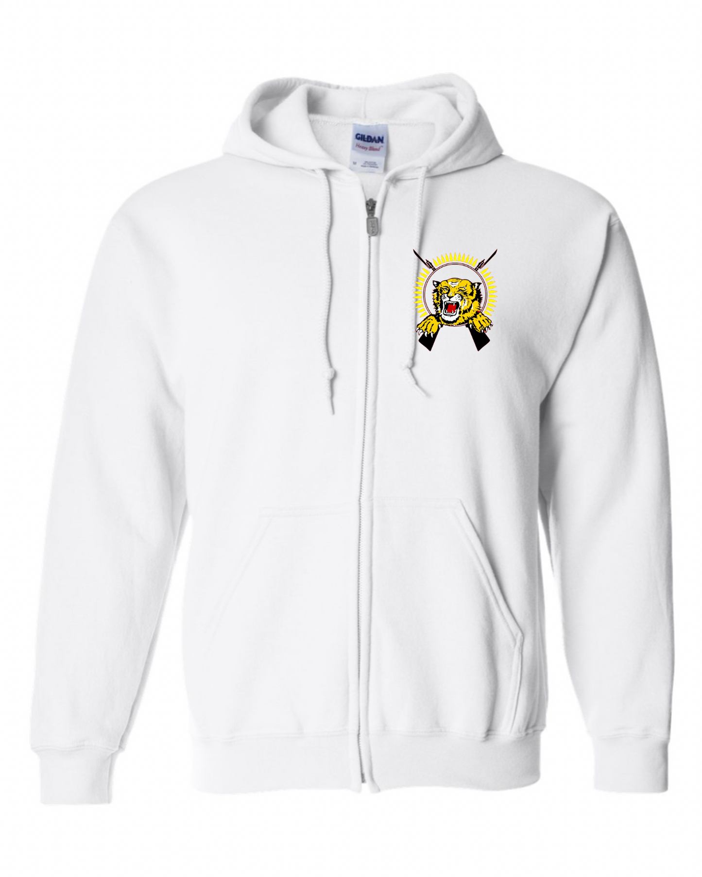 Tamil Eelam Tiger Zip-Up Hooded Sweatshirt