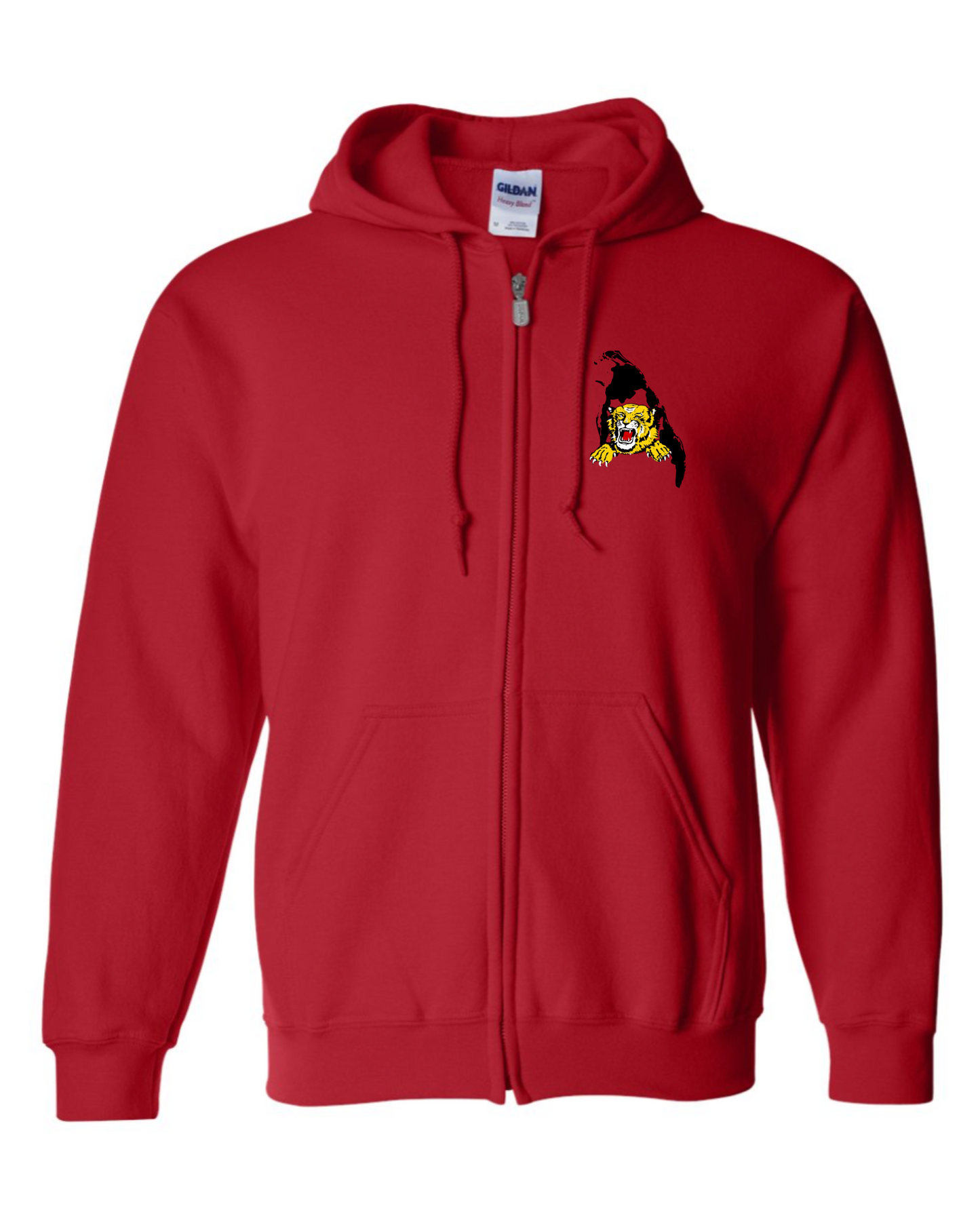 Tamil Eelam Map and Tiger Zip-Up Hooded Sweatshirt