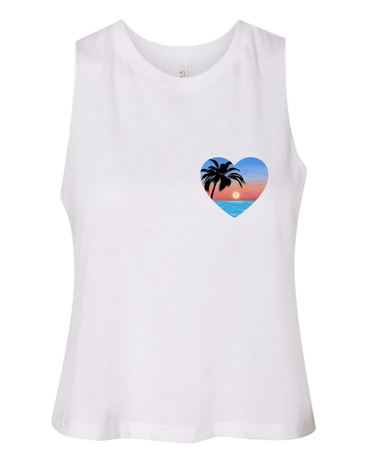 "Sunset Love" Women's Racerback Crop Tank