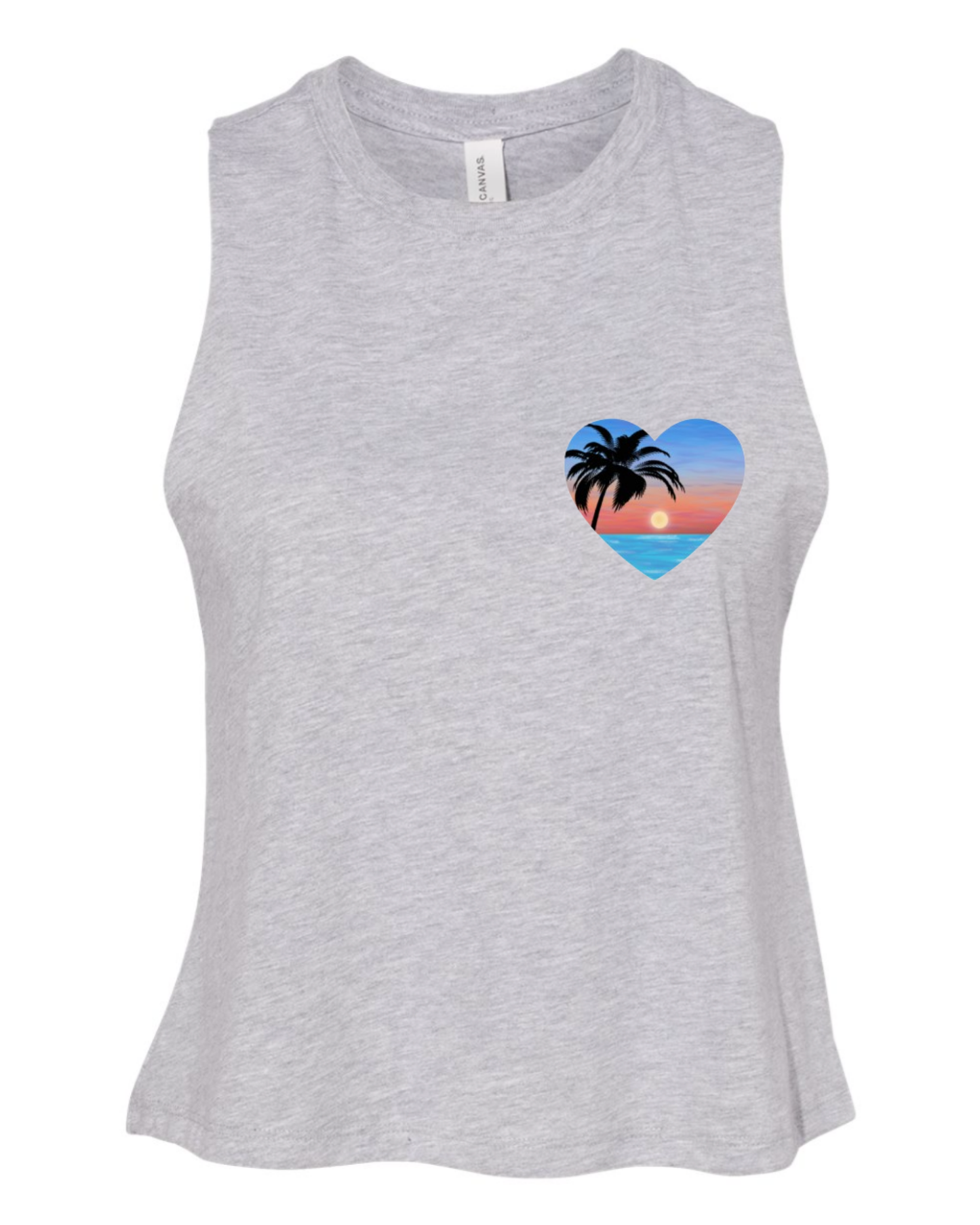 "Sunset Love" Women's Racerback Crop Tank