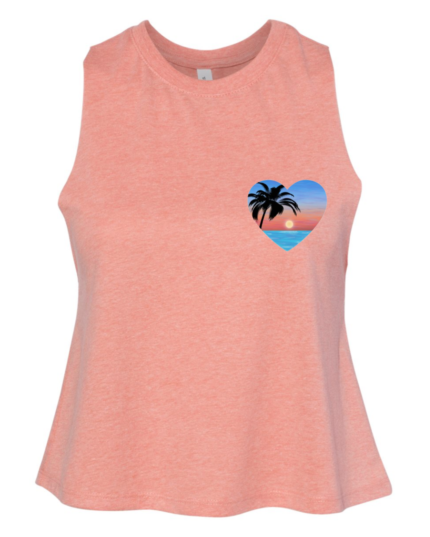 "Sunset Love" Women's Racerback Crop Tank