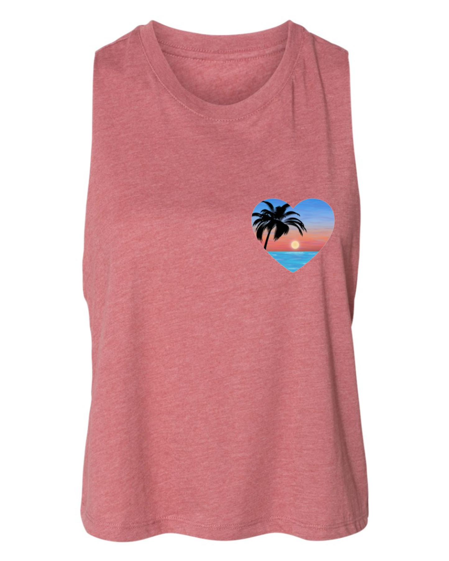 "Sunset Love" Women's Racerback Crop Tank