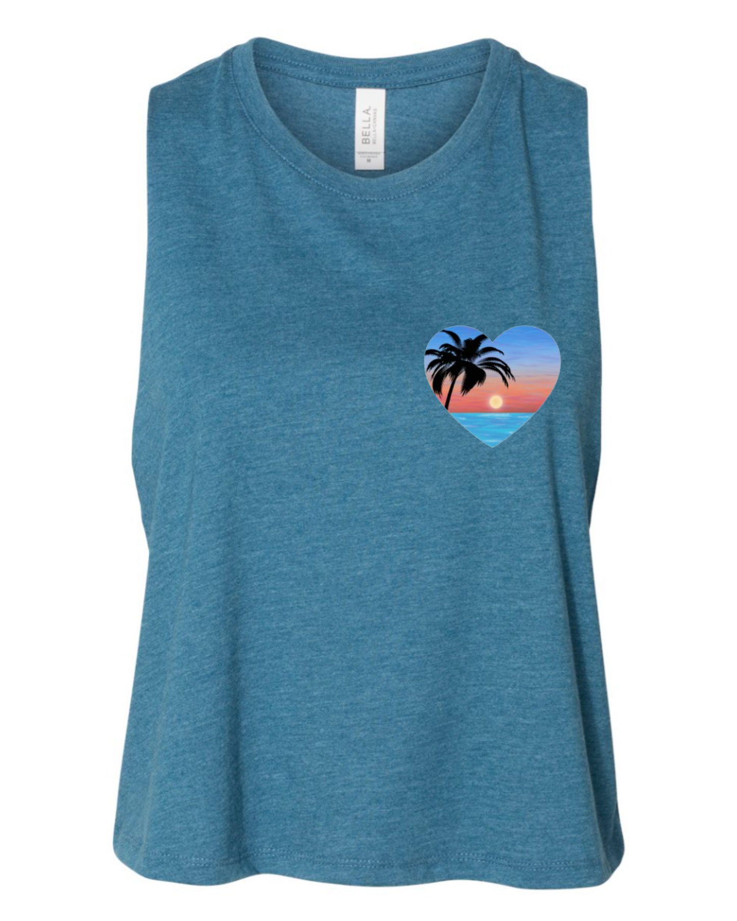 "Sunset Love" Women's Racerback Crop Tank