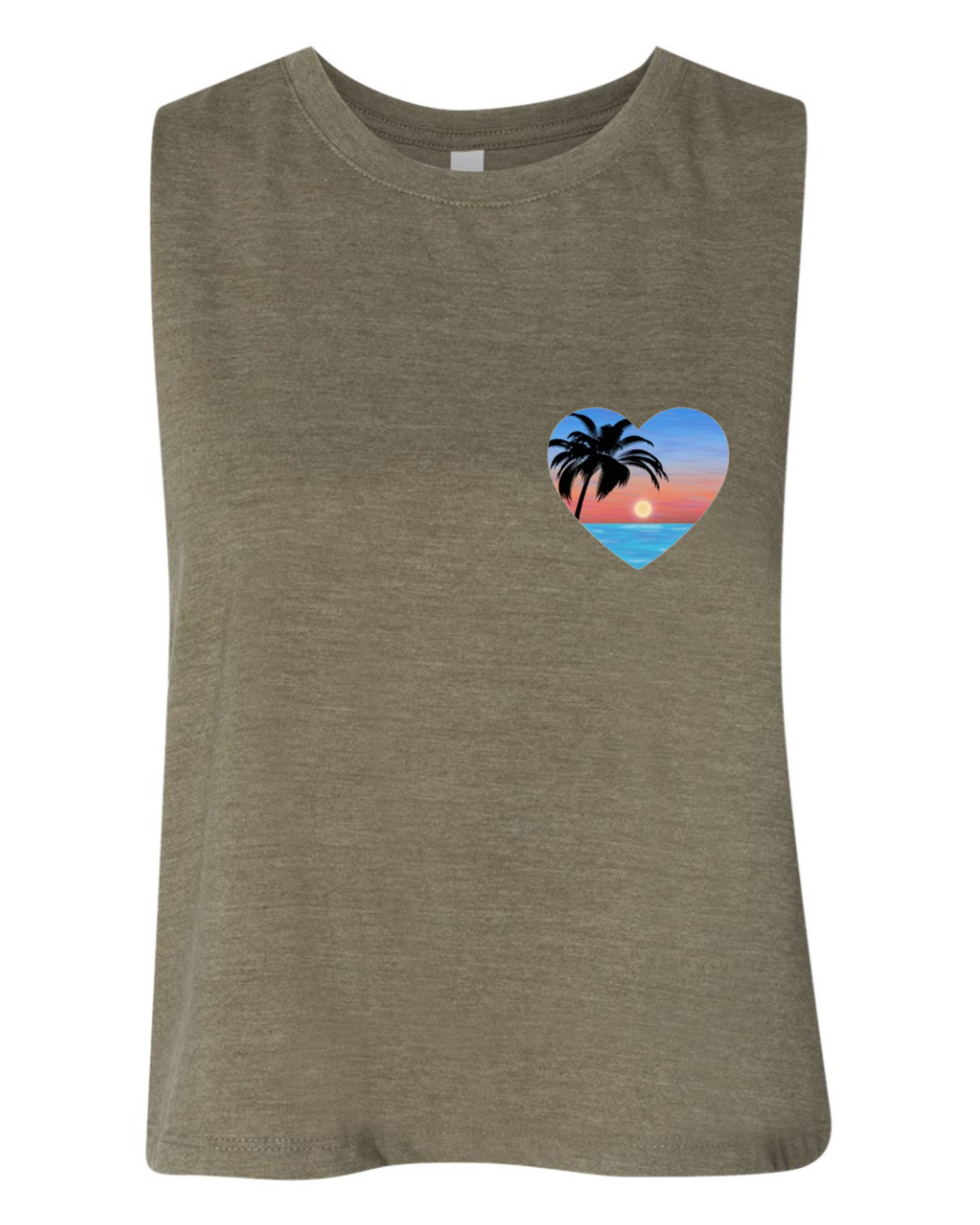 "Sunset Love" Women's Racerback Crop Tank