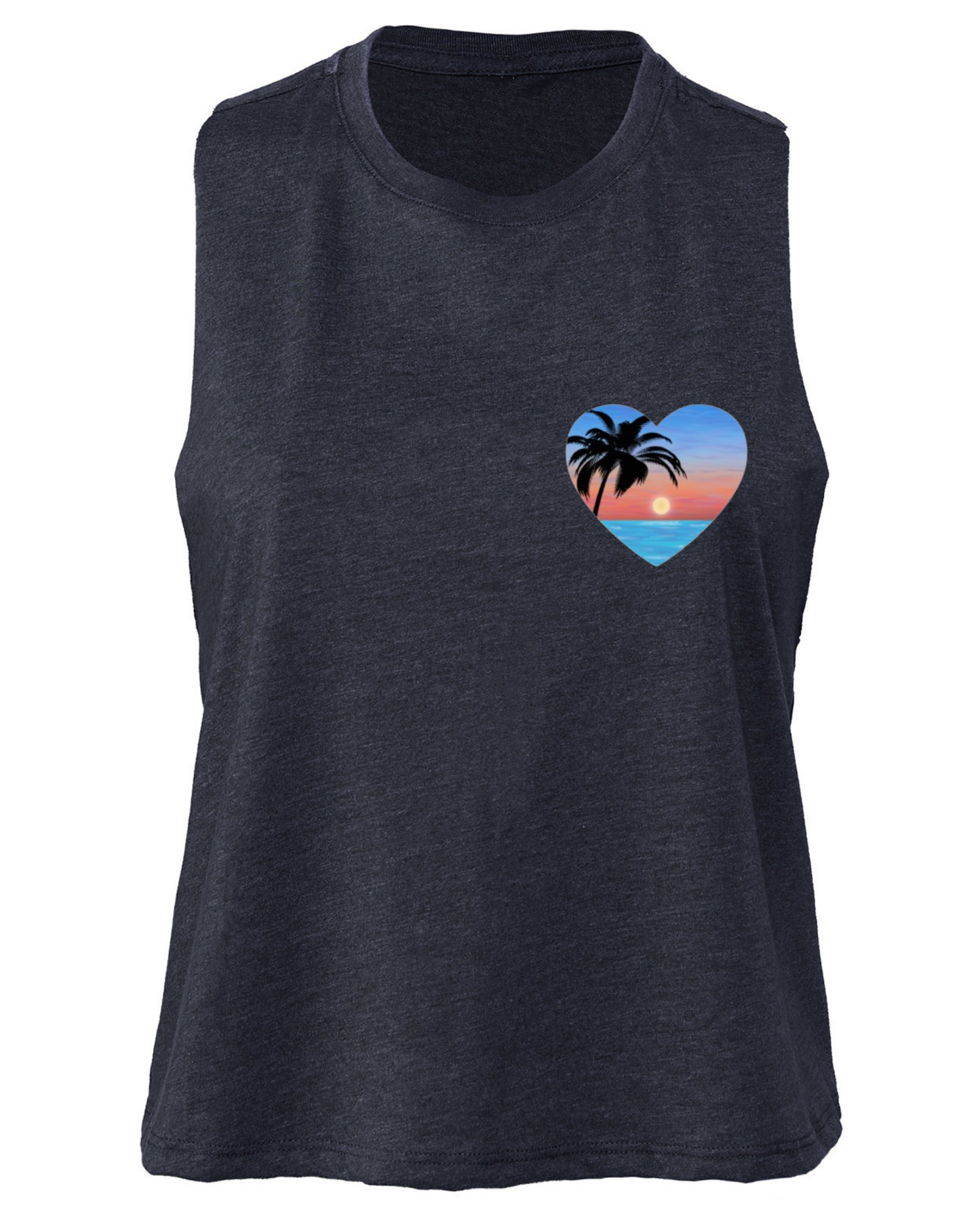 "Sunset Love" Women's Racerback Crop Tank