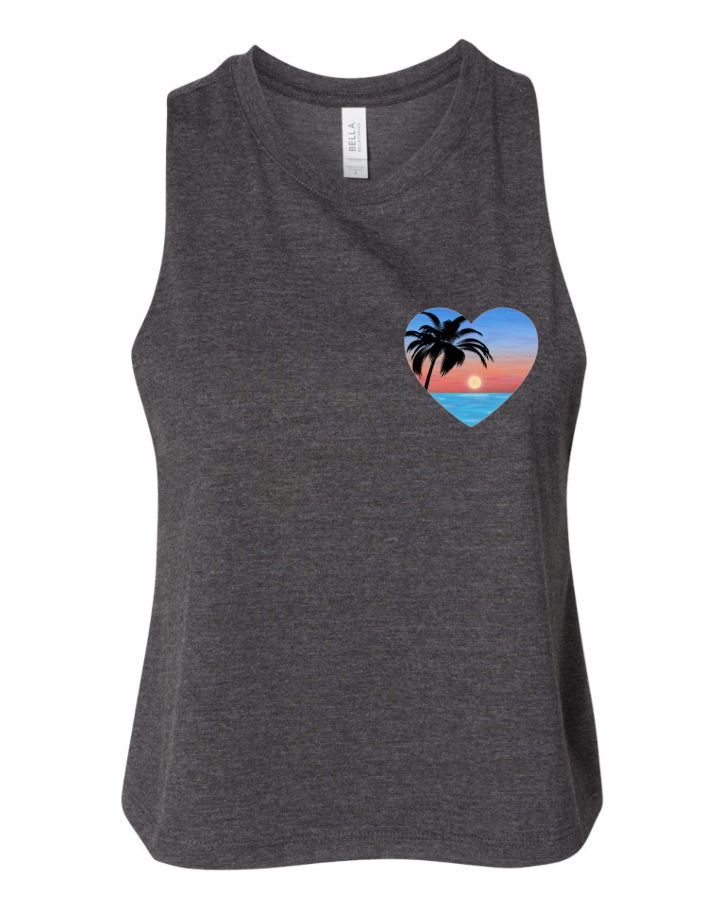 "Sunset Love" Women's Racerback Crop Tank