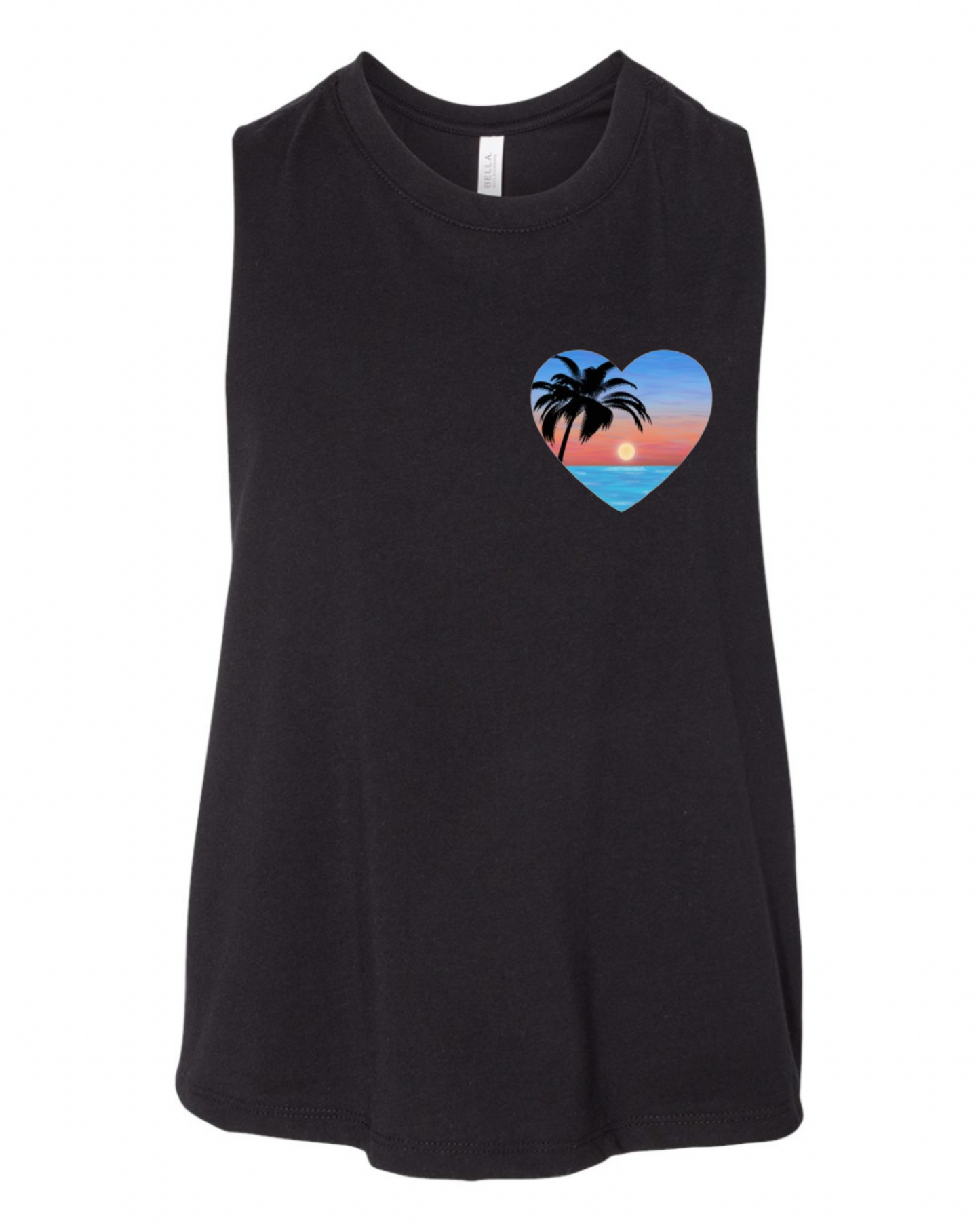 "Sunset Love" Women's Racerback Crop Tank