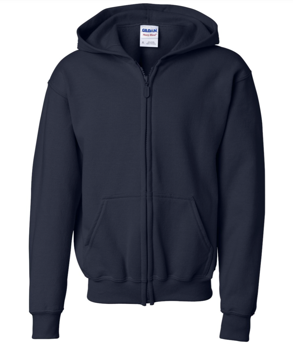 Youth Zip-up Hooded Sweatshirt (Unisex)