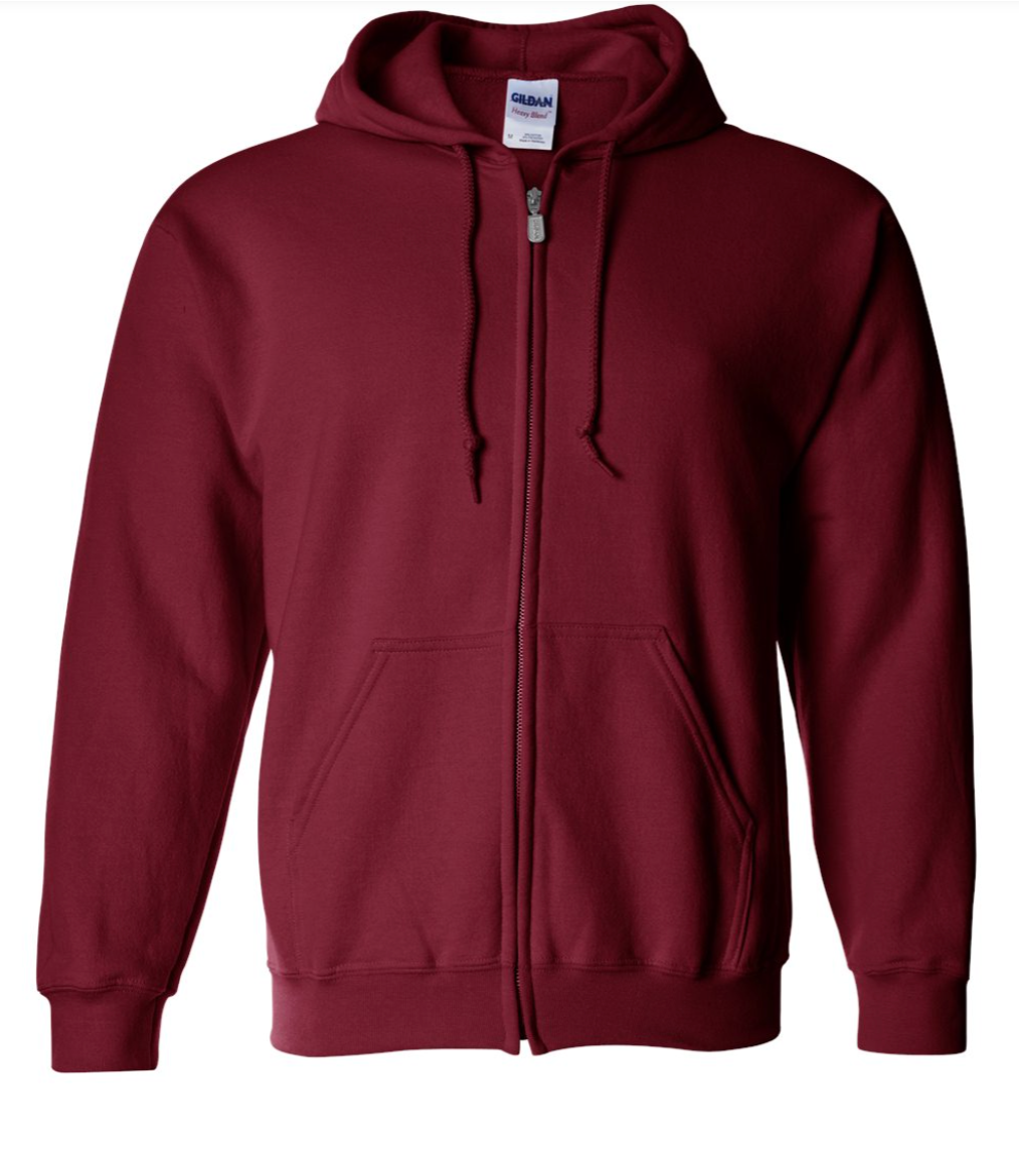 Adult Zip-up Hooded Sweatshirt (Unisex)