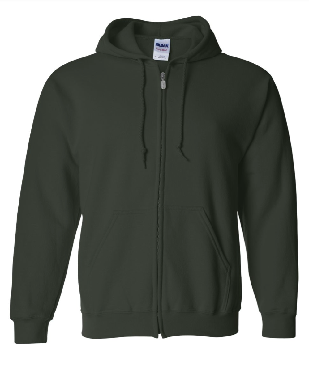 Adult Zip-up Hooded Sweatshirt (Unisex)